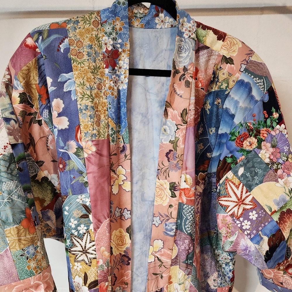 Quilted Jacket Hand Sewing & Patchwork Asian Insp… - image 1